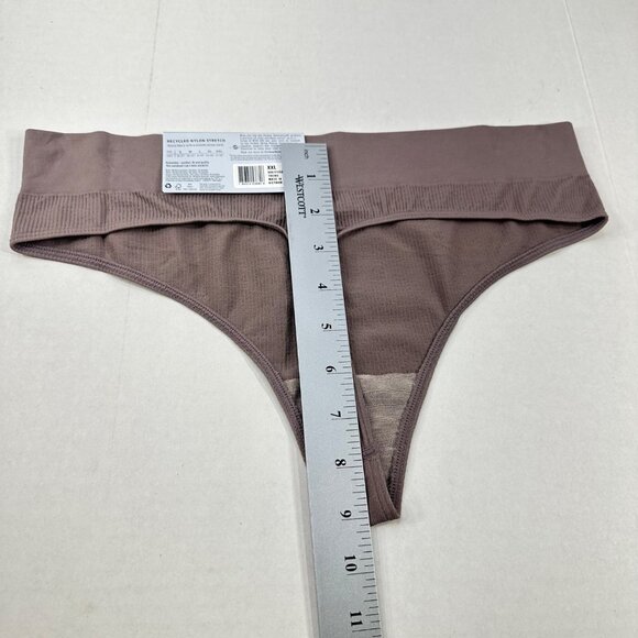 Jockey Women's Sz XXL Panty Thong Generations Recycled Seamfree Ribbed Brown New - Picture 9 of 9